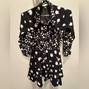 Maje Daisy Print Shirt Dress